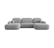 Dīvāns Molly U Standard Dziļums: 176 cm, Guļamvietas platums: 150 cm, Platums: 366 cm, Augstums: 94 cm, Sēdvietas augstums: 45 cm, Guļamvietas garums: 293 cm, Pildījums: Falista + putas (porolons), Apdare: audums, Ar papildu spilveniem: 1, Dīvāna tips: u veida dīvāni, Ar veļas kasti: 1, izvelkamie: 1, Auduma numurs: Frotte 05, Izvilkšanas mehānisms: DL, Krāsa: pelēks