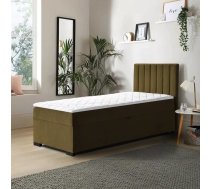 Gulta Eryk 90x200 Boxspring Standard Guļamvietas platums: 90 cm, Guļamvietas garums: 200 cm, Platums: 94 cm, Garums: 207 cm, Augstums: 105 cm, Apdares materiāls: audums, Ar veļas kasti: 1, Augstums no grīdas līdz matracim (min): 58 cm, Ar matraci: 1, Kontinentālas: 1, Auduma nosaukums: Mono 228, Krāsa: olīvu