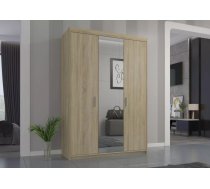 Skapis Elena 3D ar spoguli Platums: 133 cm, Dziļums: 53 cm, Augstums: 190.5 cm, Izgatavošanas materiāls: laminēta KSP, Virsma: Matēta, Plauktu skaits: 6, Durvju skaits: 3, Spoguļa novietojums: pa vidu, Ar spoguli: jā, Krāsa: sonoma