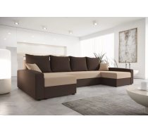Dīvāns Chievo U Standard Dziļums: 140 cm, Guļamvietas platums: 130 cm, Platums: 301 cm, Augstums: 90 cm, Sēdvietas augstums: 40 cm, Sēdvietas dziļums: 52 cm, Guļamvietas garums: 271 cm, Pildījums: Falista + augstas kvalitātes putas (porolons), Apdare: audums, Ar papildu spilveniem: 1, Dīvāna tips: u veida dīvāni, Ar veļas kasti: 1, izvelkamie: 1, Auduma numurs: Rainbow 05+41, Krāsa: brūns + tumši brūns