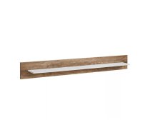 Plaukts Sander P Platums: 180 cm, Korpusa krāsa: ozols, Elementu krāsa: balts, Augstums: 22 cm, Dziļums: 21 cm, Materiāls: MDF + LKSP + finieris, Plaukta tips: sienas, Sienas: 1, Virsma: matēta + spīdīga, Plauktu skaits: 1