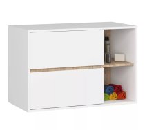 Vannas istabas skapītis Vami W90 2S Virsma: matēta, Platums: 90 cm, Augstums: 60 cm, Dziļums: 45.5 cm, Korpusa krāsa: balts, Materiāls: LKSP + finieris, Elementu krāsa: sonoma, Sienas: 1, Ar spoguli: nē, Priekš izlietnes: 1