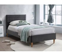 Gulta Azurro Velvet ar stelāžu Guļamvietas platums: 90 cm, Guļamvietas garums: 200 cm, stelāžas tips: koka, Platums: 96 cm, Garums: 206 cm, Augstums: 96 cm, Apdares materiāls: audums, Matrača nepieciešamais augstums: 16 cm, Augstums no grīdas līdz matracim (min): 36 cm, Ar resti: 1, Auduma nosaukums: Bluvel 14, Krāsa: pelēks