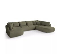 Dīvāns Jacobs U Standard Dziļums: 245 cm, Platums: 380 cm, Augstums: 85 cm, Sēdvietas augstums: 42 cm, Sēdvietas dziļums: 60 cm, Pildījums: Falista + Bonell + augstas kvalitātes putas (porolons), Apdare: audums, Ar papildu spilveniem: 1, Dīvāna tips: u veida dīvāni, Auduma numurs: Tresor 77, Krāsa: zaļš