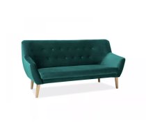 Dīvāns Nordic 3 Velvet Dziļums: 75 cm, Platums: 180 cm, Augstums: 90 cm, Sēdvietas augstums: 42 cm, Sēdvietas dziļums: 55 cm, Apdare: audums, Dīvāna tips: taisni dīvāni, Auduma numurs: Bluvel 78, Krāsa: zaļš