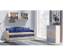 Dīvāns Tenus Sofa Standard Dziļums: 76 cm, Guļamvietas platums: 140 cm, Platums: 208 cm, Augstums: 86 cm, Sēdvietas augstums: 46 cm, Sēdvietas dziļums: 48 cm, Guļamvietas garums: 188 cm, Pildījums: HR putas, Apdare: audums, Dīvāna tips: taisni dīvāni, Ar veļas kasti: 1, izvelkamie: 1, Auduma numurs: Ibiza 03 + Ibiza 27, Krāsa: bēšs + zils