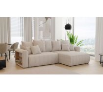 Dīvāns Napoli L Standard Dziļums: 160 cm, Guļamvietas platums: 130 cm, Platums: 260 cm, Augstums: 78 cm, Guļamvietas garums: 220 cm, Pildījums: Falista + augstas kvalitātes putas (porolons), Apdare: audums, Ar papildu spilveniem: 1, Dīvāna tips: stūra dīvāni, Ar veļas kasti: 1, izvelkamie: 1, Auduma numurs: Sztruks 03, Krāsa: gaiši bēšs