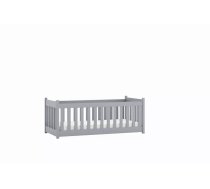 Bērnu gulta Concept 3 ar stelāžu Guļamvietas platums: 80 cm, Guļamvietas garums: 160 cm, Platums: 87 cm, Garums: 168 cm, Augstums: 68 cm, Augstums no grīdas līdz matracim: 7.5 cm, Ar resti: 1, Ar barjeru: 1, Guļamvietu skaits: 1, stelāžas tips: koka, Izgatavošanas materiāls: dabīgs koks (priede), Maksimālais noslogojums: 100 kg, Krāsa: pelēks