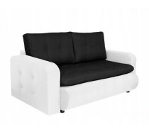 Dīvāns Vegas Sofa 2 standard Dziļums: 65 cm, Guļamvietas platums: 130 cm, Platums: 164 cm, Augstums: 85 cm, Guļamvietas garums: 145 cm, Pildījums: Falista + putas (porolons), Apdare: audums + eko āda, Dīvāna tips: taisni dīvāni, Ar veļas kasti: 1, izvelkamie: 1, Auduma numurs: Dolaro 511 + Sawana 14, Krāsa: melns + balts
