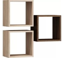 Plaukts Solar SRL 02 Platums: 30 cm, Korpusa krāsa: sonoma, Maksimālais platums: 30 cm, Elementu krāsa: šokolādes sonoma, Augstums: 30 cm, Dziļums: 22.1 cm, Materiāls: laminēta KSP, Plaukta tips: sienas, Sienas: 1, Virsma: mātēta, Plauktu skaits: 3