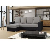 Dīvāns Vegas Comfort standard Dziļums: 150 cm, Guļamvietas platums: 128 cm, Platums: 238 cm, Augstums: 73 cm, Sēdvietas augstums: 42 cm, Guļamvietas garums: 204 cm, Pildījums: Bonell + poliuretāna putas (porolons), Apdare: audums, Dīvāna tips: stūra dīvāni, Ar veļas kasti: 1, izvelkamie: 1, Auduma numurs: Soro 90/Eko 5, Izvilkšanas mehānisms: Automāts, Krāsa: Pelēks + melns