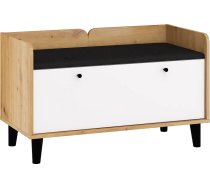 Pufs Dolce DOL-22 Black Platums: 90 cm, Korpusa krāsa: ozols artisan, Elementu krāsa: balts + melns, Augstums: 54 cm, Materiāls: KSP + koks