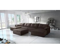 Dīvāns Leon U Standard ar pufu Dziļums: 179 cm, Guļamvietas platums: 110 cm, Platums: 420 cm, Augstums: 85 cm, Sēdvietas augstums: 38 cm, Sēdvietas dziļums: 56 cm, Guļamvietas garums: 400 cm, Pildījums: Falista + augstas kvalitātes putas (porolons), Apdare: audums, Ar pufu: 1, Ar papildu spilveniem: 1, Dīvāna tips: u veida dīvāni, Ar veļas kasti: 1, izvelkamie: 1, Auduma numurs: Royal 07, Krāsa: tumši brūns