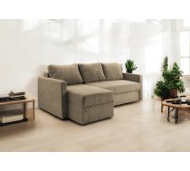 Dīvāns Lupo Corner Standard Dziļums: 143 cm, Guļamvietas platums: 125 cm, Platums: 228 cm, Augstums: 90 cm, Sēdvietas augstums: 45 cm, Sēdvietas dziļums: 50 cm, Guļamvietas garums: 205 cm, Pildījums: Bonell + poliuretāna putas (porolons), Apdare: audums, Ar papildu spilveniem: 1, Dīvāna tips: stūra dīvāni, Ar veļas kasti: 1, izvelkamie: 1, Auduma numurs: Poso 03, Izvilkšanas mehānisms: DL, Krāsa: bēšs