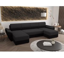 Dīvāns Rebi U2 Standard Dziļums: 140 cm, Guļamvietas platums: 130 cm, Platums: 321 cm, Augstums: 88 cm, Sēdvietas augstums: 39 cm, Sēdvietas dziļums: 50 cm, Guļamvietas garums: 270 cm, Pildījums: Poliuretāna putas (porolons), Apdare: audums, Dīvāna tips: u veida dīvāni, Ar veļas kasti: 1, izvelkamie: 1, Auduma numurs: Rainbow 27 + 15, Krāsa: tumši pelēks + melns