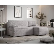 Dīvāns Mira L Anthology Standard Dziļums: 140 cm, Guļamvietas platums: 125 cm, Platums: 200 cm, Augstums: 90 cm, Sēdvietas augstums: 43 cm, Sēdvietas dziļums: 52 cm, Guļamvietas garums: 200 cm, Pildījums: Falista atsperes + HR putas, Apdare: audums, Ar papildu spilveniem: 1, Dīvāna tips: stūra dīvāni, Ar veļas kasti: 1, izvelkamie: 1, Auduma numurs: Anthology 15, Izvilkšanas mehānisms: Automāts DL, Krāsa: gaiši pelēks