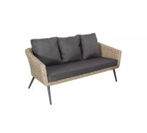 Terases mēbeles Antico Sofa Platums: 180 cm, Dziļums: 80 cm, Augstums: 70 cm, Materiāls: alumīnijs + tehnorotangs, Krāsa: brūns