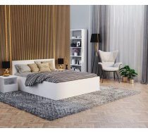 Gulta Panama ar stelāžu Guļamvietas platums: 140 cm, Guļamvietas garums: 200 cm, stelāžas tips: koka, Platums: 145 cm, Garums: 205 cm, Augstums: 80 cm, Augstums no grīdas līdz matracim (min): 41 cm, Ar resti: 1, Virsma: matēta, Izgatavošanas materiāls: KSP, Krāsa: balts