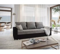 Dīvāns Roma Comfort standard Dziļums: 90 cm, Guļamvietas platums: 127 cm, Platums: 230 cm, Augstums: 90 cm, Guļamvietas garums: 190 cm, Pildījums: Bonell + poliuretāna putas (porolons), Apdare: audums + eko āda, Dīvāna tips: taisni dīvāni, Ar veļas kasti: 1, izvelkamie: 1, Auduma numurs: Berlin 01 + Dolaro 08, Krāsa: Pelēks + melns