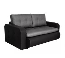 Dīvāns Vegas Sofa 2 standard Dziļums: 65 cm, Guļamvietas platums: 130 cm, Platums: 164 cm, Augstums: 85 cm, Guļamvietas garums: 145 cm, Pildījums: Falista + putas (porolons), Apdare: audums + eko āda, Dīvāna tips: taisni dīvāni, Ar veļas kasti: 1, izvelkamie: 1, Auduma numurs: Dolaro 08 + Sawana 21, Krāsa: Pelēks + melns