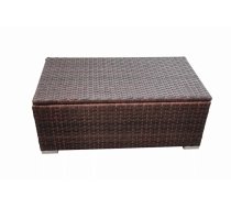 Terases mēbeles Garden Box S Platums: 100 cm, Dziļums: 55 cm, Augstums: 40 cm, Materiāls: tērauds + tehnorotangs, Forma: taisnstūra, Krāsa: brūns