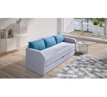 Dīvāns Tenus 2 Sofa Standard Dziļums: 76 cm, Guļamvietas platums: 140 cm, Platums: 208 cm, Elementu krāsa: tirkīzs, Augstums: 86 cm, Sēdvietas augstums: 46 cm, Sēdvietas dziļums: 48 cm, Guļamvietas garums: 188 cm, Pildījums: HR putas, Apdare: audums, Dīvāna tips: taisni dīvāni, Ar veļas kasti: 1, izvelkamie: 1, Auduma numurs: Cashmere 17 + Cashmere 15, Krāsa: gaiši pelēks