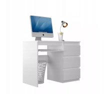 Galds Malmo B Garums: 100 cm, Augstums: 77 cm, Platums: 50 cm, Izgatavošanas materiāls: laminēta KSP plātne, Forma: taisnstūra, Virsma: matēta, Ar tastatūras plauktu: 1, Ar atvilktnēm: 1, Krāsa: balts