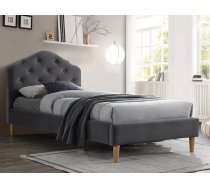 Gulta Chloe ar stelāžu Guļamvietas platums: 90 cm, Guļamvietas garums: 200 cm, stelāžas tips: koka, Platums: 104 cm, Garums: 215 cm, Augstums: 106 cm, Apdares materiāls: audums, Augstums no grīdas līdz matracim (min): 33 cm, Ar resti: 1, Auduma nosaukums: Bluvel 14, Izgatavošanas materiāls: dabīgs koks, Krāsa: pelēks