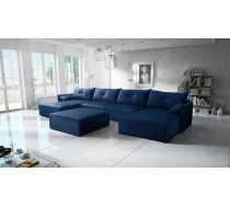 Dīvāns Leon U Standard ar pufu Dziļums: 179 cm, Guļamvietas platums: 110 cm, Platums: 420 cm, Augstums: 85 cm, Sēdvietas augstums: 38 cm, Sēdvietas dziļums: 56 cm, Guļamvietas garums: 400 cm, Pildījums: Falista + augstas kvalitātes putas (porolons), Apdare: audums, Ar pufu: 1, Ar papildu spilveniem: 1, Dīvāna tips: u veida dīvāni, Ar veļas kasti: 1, izvelkamie: 1, Auduma numurs: Royal 22, Krāsa: zils