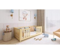 Bērnu gulta Fero ar stelāžu Guļamvietas platums: 80 cm, Guļamvietas garums: 180 cm, Platums: 87 cm, Garums: 188 cm, Augstums: 62 cm, Ar resti: 1, Ar barjeru: 1, Virsma: Matēta, Guļamvietu skaits: 1, stelāžas tips: koka, Izgatavošanas materiāls: dabīgs koks (priede), Maksimālais noslogojums: 100 kg, Krāsa: priede