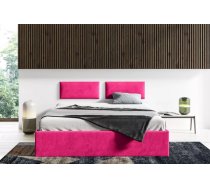 Gulta Lucy 1 ar stelāžu Guļamvietas platums: 90 cm, Guļamvietas garums: 200 cm, stelāžas tips: koka, Platums: 98 cm, Garums: 210 cm, Augstums: 30 cm, Apdares materiāls: audums, Augstums no grīdas līdz matracim (min): 30 cm, Ar resti: 1, Auduma nosaukums: Trinity 10, Krāsa: tumši rozā