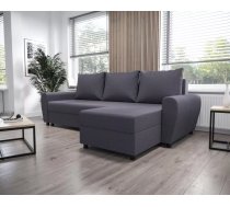 Dīvāns Dakar L standard Dziļums: 140 cm, Guļamvietas platums: 132 cm, Platums: 239 cm, Augstums: 90 cm, Sēdvietas augstums: 40 cm, Sēdvietas dziļums: 52 cm, Guļamvietas garums: 200 cm, Pildījums: Falista + augstas elastības putas (porolons), Apdare: audums, Dīvāna tips: stūra dīvāni, Ar veļas kasti: 1, izvelkamie: 1, Auduma numurs: Sawana 96, Krāsa: tumši pelēks