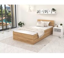 Gulta Panama ar stelāžu Guļamvietas platums: 90 cm, Guļamvietas garums: 200 cm, stelāžas tips: koka, Platums: 95 cm, Garums: 205 cm, Augstums: 80 cm, Augstums no grīdas līdz matracim (min): 41 cm, Ar resti: 1, Virsma: matēta, Izgatavošanas materiāls: KSP, Krāsa: ozols kraft