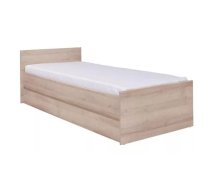 Gulta Cosmo C08 (80x200) ar stelāžu Guļamvietas platums: 80 cm, Guļamvietas garums: 200 cm, stelāžas tips: koka, Platums: 90 cm, Garums: 203 cm, Augstums: 70.5 cm, Ar resti: 1, Virsma: matēta, Izgatavošanas materiāls: laminēta MDF plātne + nažfinieris, Krāsa: ozols sonoma