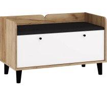 Pufs Dolce DOL-22 Black Platums: 90 cm, Korpusa krāsa: ozols craft zelts, Elementu krāsa: balts + melns, Augstums: 54 cm, Materiāls: KSP + koks