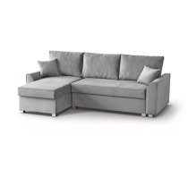 Dīvāns Toretto L Standard Dziļums: 150 cm, Guļamvietas platums: 120 cm, Platums: 235 cm, Augstums: 89 cm, Sēdvietas augstums: 45 cm, Sēdvietas dziļums: 49 cm, Guļamvietas garums: 198 cm, Pildījums: Bonell + poliuretāna putas (porolons), Apdare: audums, Ar papildu spilveniem: 1, Dīvāna tips: stūra dīvāni, Ar veļas kasti: 1, izvelkamie: 1, Auduma numurs: Manila 15, Krāsa: gaiši pelēks