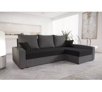 Dīvāns Chievo Standard Dziļums: 140 cm, Guļamvietas platums: 130 cm, Platums: 231 cm, Augstums: 90 cm, Sēdvietas augstums: 40 cm, Sēdvietas dziļums: 52 cm, Guļamvietas garums: 201 cm, Pildījums: Falista + augstas kvalitātes putas (porolons), Apdare: audums, Ar papildu spilveniem: 1, Dīvāna tips: stūra dīvāni, Ar veļas kasti: 1, izvelkamie: 1, Auduma numurs: Sawana 14+05, Krāsa: melns + tumši pelēks