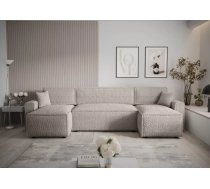 Dīvāns Mira U Bis Anthology Standard Dziļums: 140 cm, Guļamvietas platums: 130 cm, Platums: 301 cm, Augstums: 90 cm, Sēdvietas augstums: 43 cm, Sēdvietas dziļums: 52 cm, Guļamvietas garums: 271 cm, Pildījums: Falista atsperes + HR putas, Apdare: audums, Ar papildu spilveniem: 1, Dīvāna tips: u veida dīvāni, Ar veļas kasti: 1, izvelkamie: 1, Auduma numurs: Anthology 01, Izvilkšanas mehānisms: Automāts DL, Krāsa: bēšs