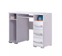 Galds Maximus M31 Garums: 100 cm, Augstums: 76 cm, Platums: 50 cm, Izgatavošanas materiāls: MDF + finieris, Forma: taisnstūra, Plaukts sistēmas blokam: 1, Virsma: matēta, Ar tastatūras plauktu: 1, Ar plauktiem: 1, Ar atvilktnēm: 1, Krāsa: balts