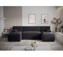 Dīvāns Mira U Anthology Standard Dziļums: 140 cm, Guļamvietas platums: 130 cm, Platums: 271 cm, Augstums: 90 cm, Sēdvietas augstums: 43 cm, Sēdvietas dziļums: 52 cm, Guļamvietas garums: 271 cm, Pildījums: Falista atsperes + HR putas, Apdare: audums, Ar papildu spilveniem: 1, Dīvāna tips: u veida dīvāni, Ar veļas kasti: 1, izvelkamie: 1, Auduma numurs: Anthology 19, Izvilkšanas mehānisms: Automāts DL, Krāsa: melns