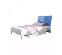 Gulta Raj 3 90x200 ar stelāžu Guļamvietas platums: 90 cm, Korpusa krāsa: balts, Guļamvietas garums: 200 cm, Platums: 94 cm, Garums: 220 cm, Elementu krāsa: zils, Augstums: 91 cm, Matrača nepieciešamais augstums: 15 cm, Ar veļas kasti: 1, Augstums no grīdas līdz matracim (min): 31 cm, Ar resti: 1, Izgatavošanas materiāls: laminēta MDF plātne