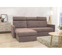 Dīvāns Hugo Mini Relax standard Dziļums: 160 cm, Guļamvietas platums: 124 cm, Platums: 217 cm, Maksimālais augstums: 110 cm, Augstums: 100 cm, Sēdvietas augstums: 44 cm, Guļamvietas garums: 196 cm, Pildījums: Falista + augstas kvalitātes putas (porolons), Apdare: audums, funkcija "Relax": 1, Dīvāna tips: stūra dīvāni, Ar veļas kasti: 1, izvelkamie: 1, Auduma numurs: Primo 15, Krāsa: brūns