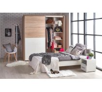 Gulta Lima BED ar stelāžu Guļamvietas platums: 90 cm, Guļamvietas garums: 200 cm, stelāžas tips: koka, Platums: 95 cm, Garums: 205 cm, Augstums: 70 cm, Augstums no grīdas līdz matracim (min): 40 cm, Ar resti: 1, Virsma: Spīdīga, Izgatavošanas materiāls: LKSP, Krāsa: balts
