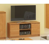 TV tumba RTV 2D1P Platums: 120 cm, Korpusa krāsa: alksnis, Dziļums: 40 cm, Augstums: 55 cm, Virsma: matēta, Forma: Taisnstūra, Elementu krāsa: alksnis, Materiāls: LKSP + finieris