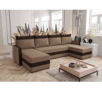 Dīvāns Paula U standard Dziļums: 140 cm, Guļamvietas platums: 130 cm, Platums: 290 cm, Augstums: 89 cm, Sēdvietas augstums: 39 cm, Sēdvietas dziļums: 60 cm, Guļamvietas garums: 270 cm, Pildījums: Poliuretāna putas (porolons), Apdare: audums, Dīvāna tips: u veida dīvāni, Ar veļas kasti: 1, izvelkamie: 1, Auduma numurs: Rainbow 05+41, Krāsa: brūns + tumši brūns