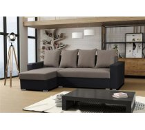 Dīvāns Vegas Comfort standard Dziļums: 150 cm, Guļamvietas platums: 128 cm, Platums: 238 cm, Augstums: 73 cm, Sēdvietas augstums: 42 cm, Guļamvietas garums: 204 cm, Pildījums: Bonell + poliuretāna putas (porolons), Apdare: audums, Dīvāna tips: stūra dīvāni, Ar veļas kasti: 1, izvelkamie: 1, Auduma numurs: Soro 13/Eko 4, Izvilkšanas mehānisms: Automāts, Krāsa: bēšs + tumši brūns