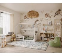 Bērnu gulta Domek Miki ar stelāzu Guļamvietas platums: 80 cm, Guļamvietas garums: 160 cm, Platums: 84 cm, Garums: 164 cm, Augstums: 154.5 cm, Ar resti: 1, Ar barjeru: 1, Ar jumtu: 1, Virsma: Matēta, Guļamvietu skaits: 1, stelāžas tips: koka, Korpusa krāsa: balts, Elementu krāsa: Balts, Izgatavošanas materiāls: dabīgs koks (priede) + MDF plātne