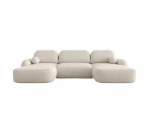 Dīvāns Molly U Standard Dziļums: 176 cm, Guļamvietas platums: 150 cm, Platums: 366 cm, Augstums: 94 cm, Sēdvietas augstums: 45 cm, Guļamvietas garums: 293 cm, Pildījums: Falista + putas (porolons), Apdare: audums, Ar papildu spilveniem: 1, Dīvāna tips: u veida dīvāni, Ar veļas kasti: 1, izvelkamie: 1, Auduma numurs: Frotte 01, Izvilkšanas mehānisms: DL, Krāsa: krēma