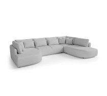 Dīvāns Jacobs U Standard Dziļums: 245 cm, Platums: 380 cm, Augstums: 85 cm, Sēdvietas augstums: 42 cm, Sēdvietas dziļums: 60 cm, Pildījums: Falista + Bonell + augstas kvalitātes putas (porolons), Apdare: audums, Ar papildu spilveniem: 1, Dīvāna tips: u veida dīvāni, Auduma numurs: Tresor 05, Krāsa: gaiši pelēks