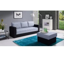 Dīvāns Calabrini Sofa Standard Dziļums: 75 cm, Guļamvietas platums: 140 cm, Platums: 222 cm, Elementu krāsa: melns, Augstums: 86 cm, Guļamvietas garums: 188 cm, Pildījums: HR putas, Apdare: audums, Dīvāna tips: taisni dīvāni, Ar veļas kasti: 1, izvelkamie: 1, Auduma numurs: Gomez 08 + Gomez 12, Krāsa: pelēks